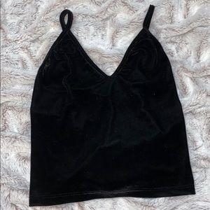 Black velvet top